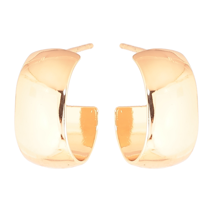 Сережки Xuping Позолота 18K пусети «Широкі дуги» шир. 8мм фото №23