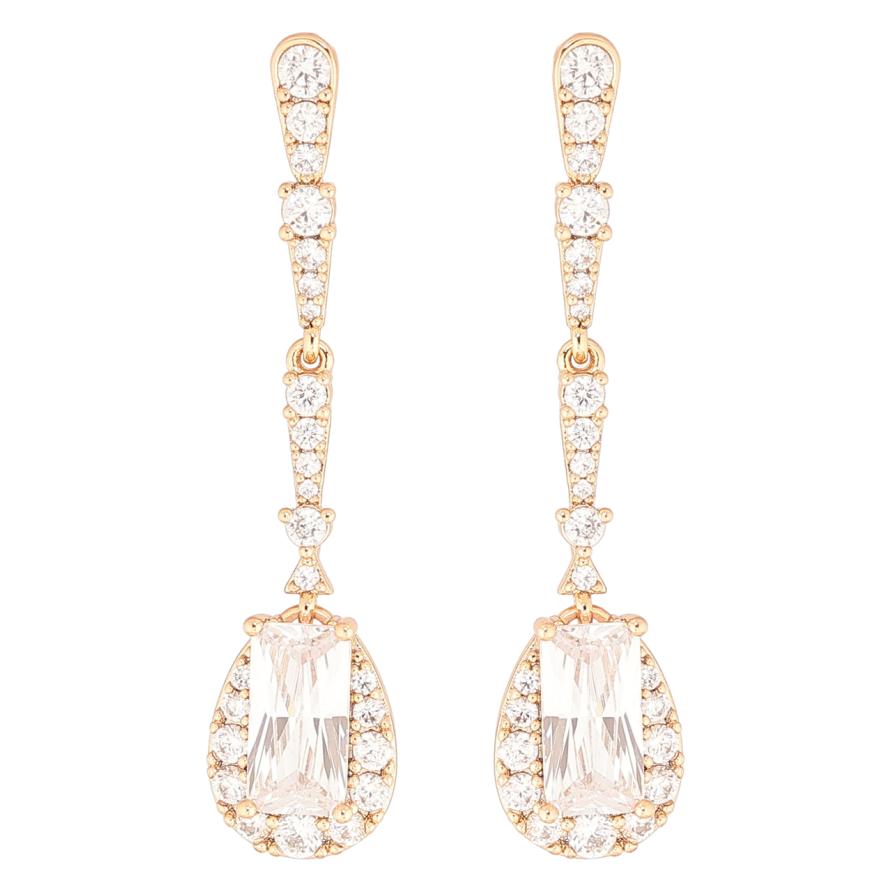 Сережки Xuping Позолота 18K пусети «Кристальні підвіски» фото №1 Сережки Xuping Позолота 18K пусети «Кристальні підвіски» фото №1