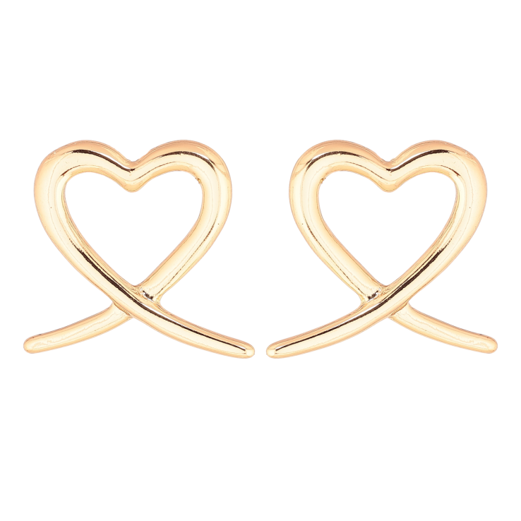 Сережки Xuping Позолота 18K пусети «Сердечка» фото №25