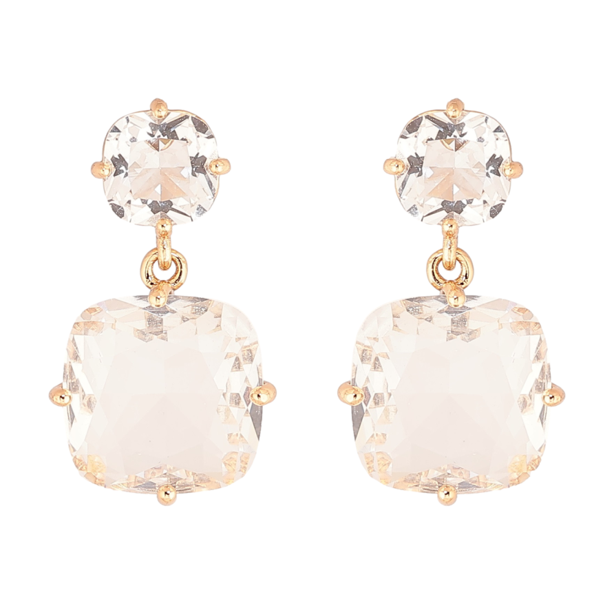 Сережки Xuping Позолота 18K пусети «Кристальні підвіски» фото №1