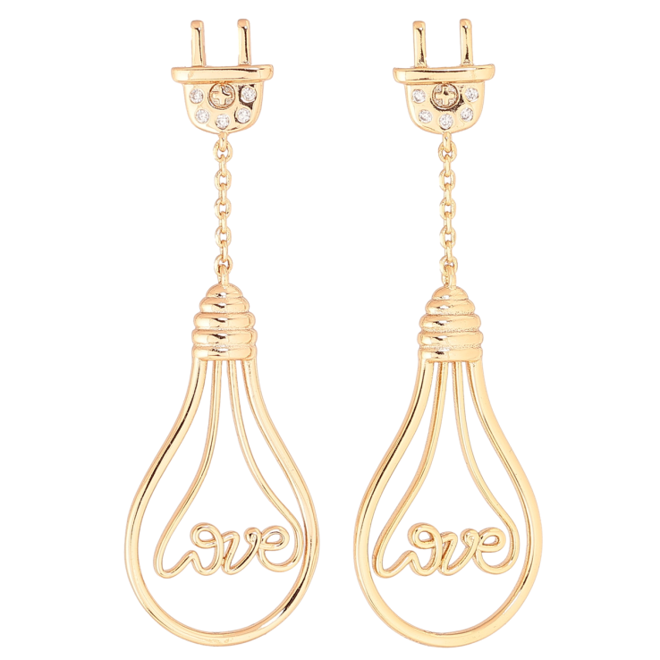 Сережки Xuping Позолота 18K пусети «Лампочки» фото №7