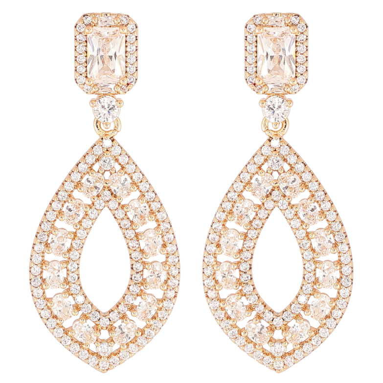 Серьги Xuping JEAN GOUJON Позолота 18K пусеты Роскошные подвески с инкрустацией кристаллами фото №2