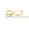 Серьги Xuping цвет 14K с кристаллами Swarovski колечки Кристальные сердечки Peridot фото №2