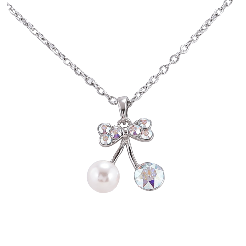 Кулон Xuping колір Родій із кр-ми Swarovski на ланцюжку «Вишеньки з кристалами АВ» довжина 41-46см х 2мм фото №1 Кулон Xuping колір Родій із кр-ми Swarovski на ланцюжку «Вишеньки з кристалами АВ» довжина 41-46см х 2мм фото №1