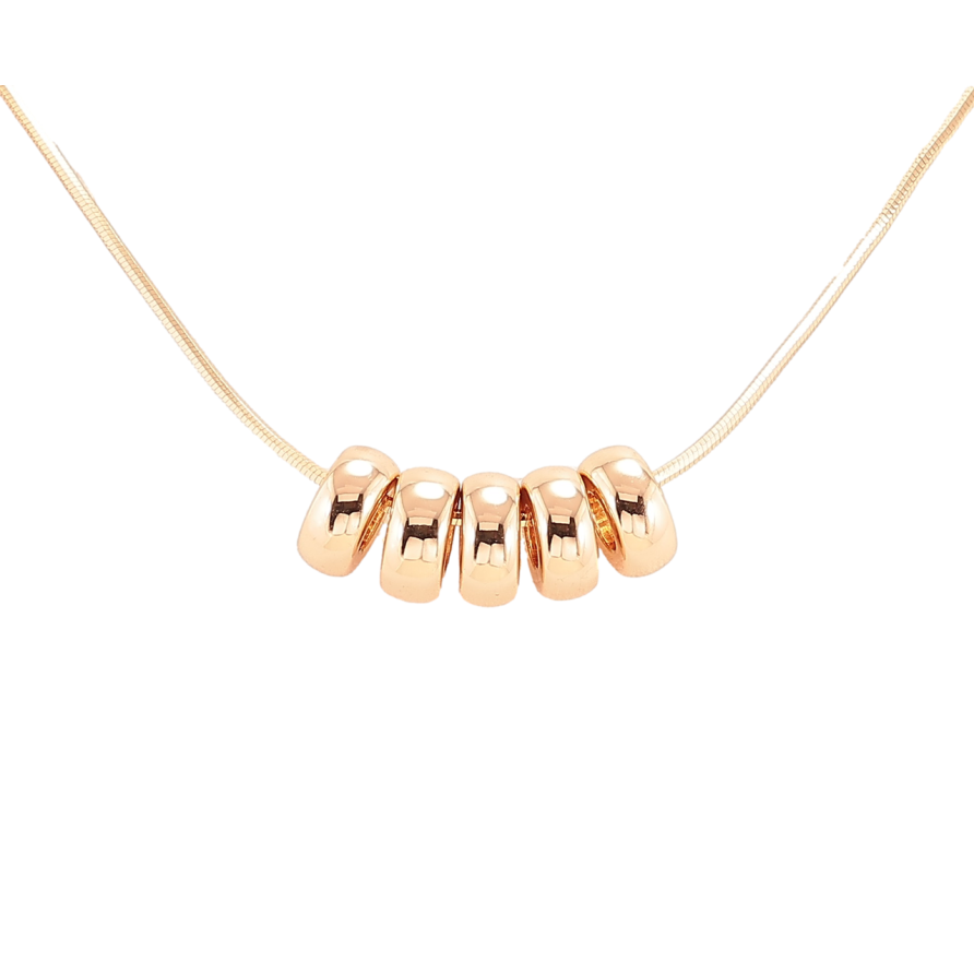 Кулон на ланцюжку Xuping M&L Колір Родій «П'ять намистин» довжина 50см х 1мм фото №1 Кулон на ланцюжку Xuping M&L Колір Родій «П'ять намистин» довжина 50см х 1мм фото №1