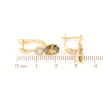 Серьги Xuping Позолота 18K английский замок Оливковый кристалл с кристальным цветочком фото №2