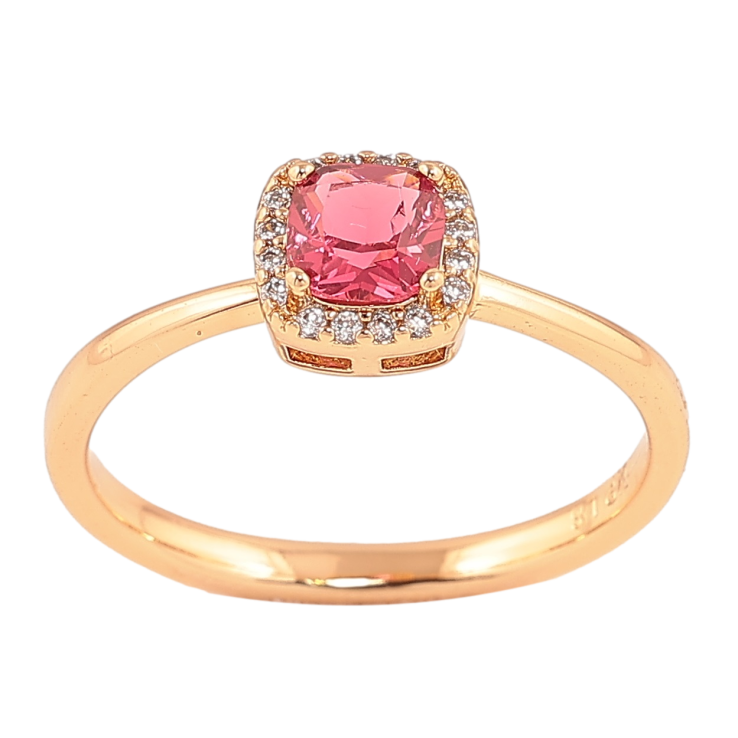 Кольцо Xuping Позолота 18K Малиновый кристалл в обрамлении мелких кристалликов фото №20 Кольцо Xuping Позолота 18K Малиновый кристалл в обрамлении мелких кристалликов фото №20