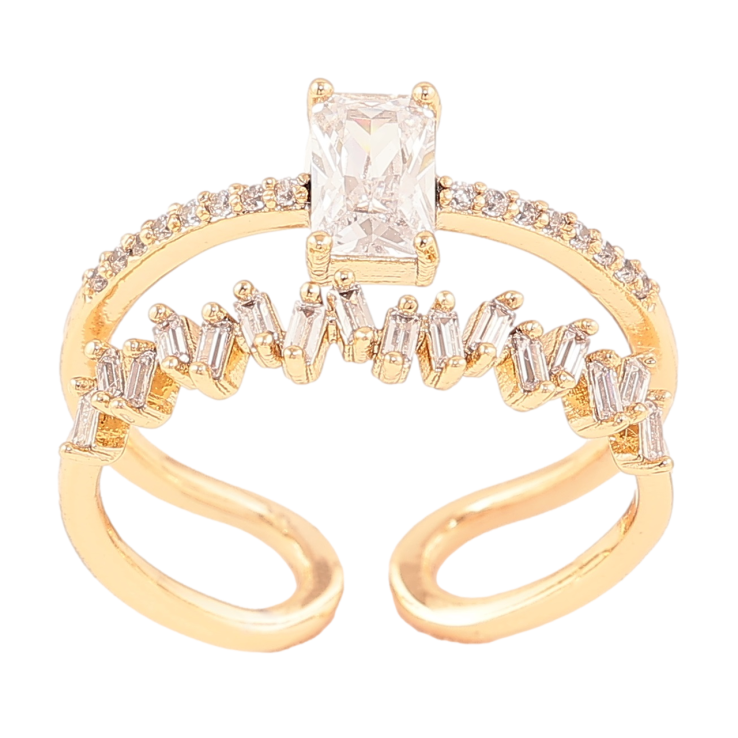 Кольцо Xuping Позолота 18K Дорожки кристаллов фото №19 Кольцо Xuping Позолота 18K Дорожки кристаллов фото №19