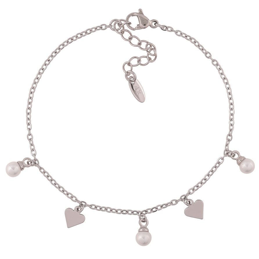 Браслет Xuping Родий Цепочка Якорная с подвесками размер с доп. цепочкой 17-20.5см х 2мм фото №1 Браслет Xuping Родий Цепочка Якорная с подвесками размер с доп. цепочкой 17-20.5см х 2мм фото №1