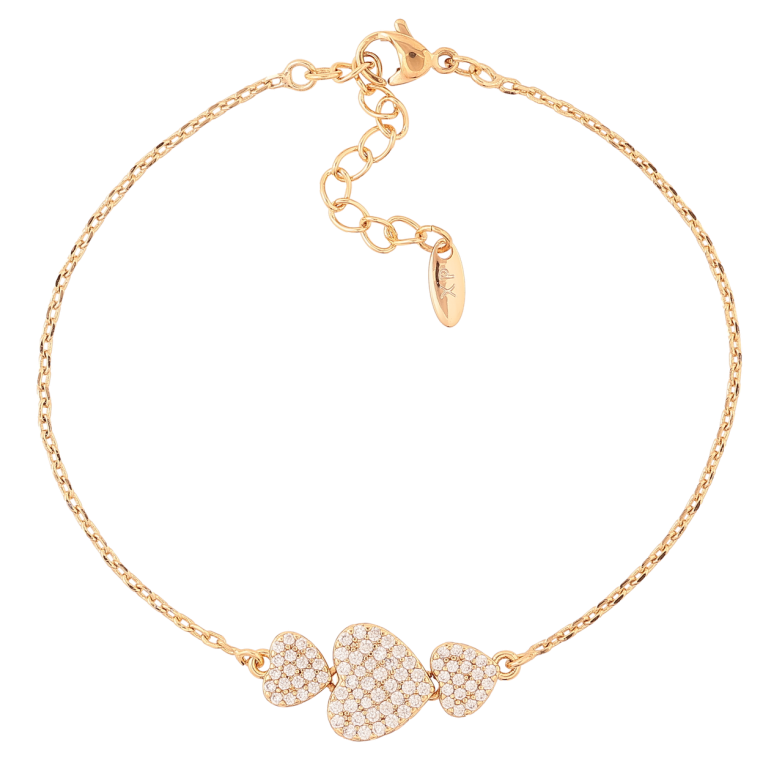 Браслет Xuping Позолота 18K Цепочка с сердечками длина с доп.цеп. 18-21.5см х 1.5мм фото №1 Браслет Xuping Позолота 18K Цепочка с сердечками длина с доп.цеп. 18-21.5см х 1.5мм фото №1