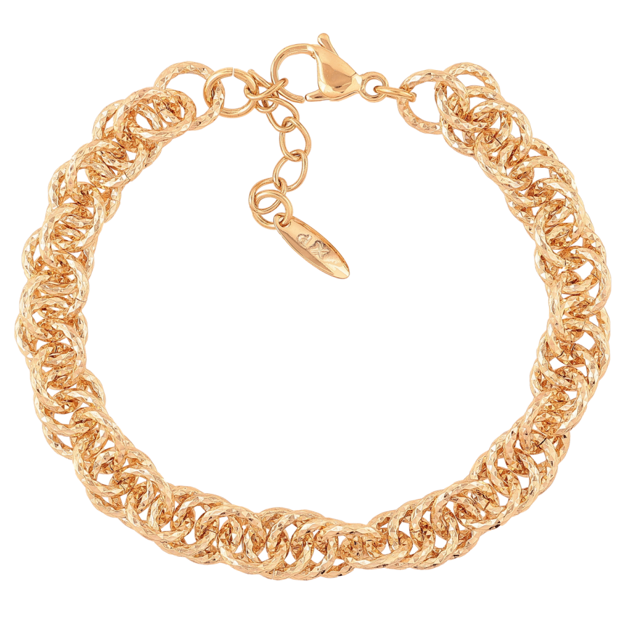 Браслет Xuping Позолота 18K Цепочка Фантазийная длина с доп.цеп. 20-23см х 9мм фото №1 Браслет Xuping Позолота 18K Цепочка Фантазийная длина с доп.цеп. 20-23см х 9мм фото №1