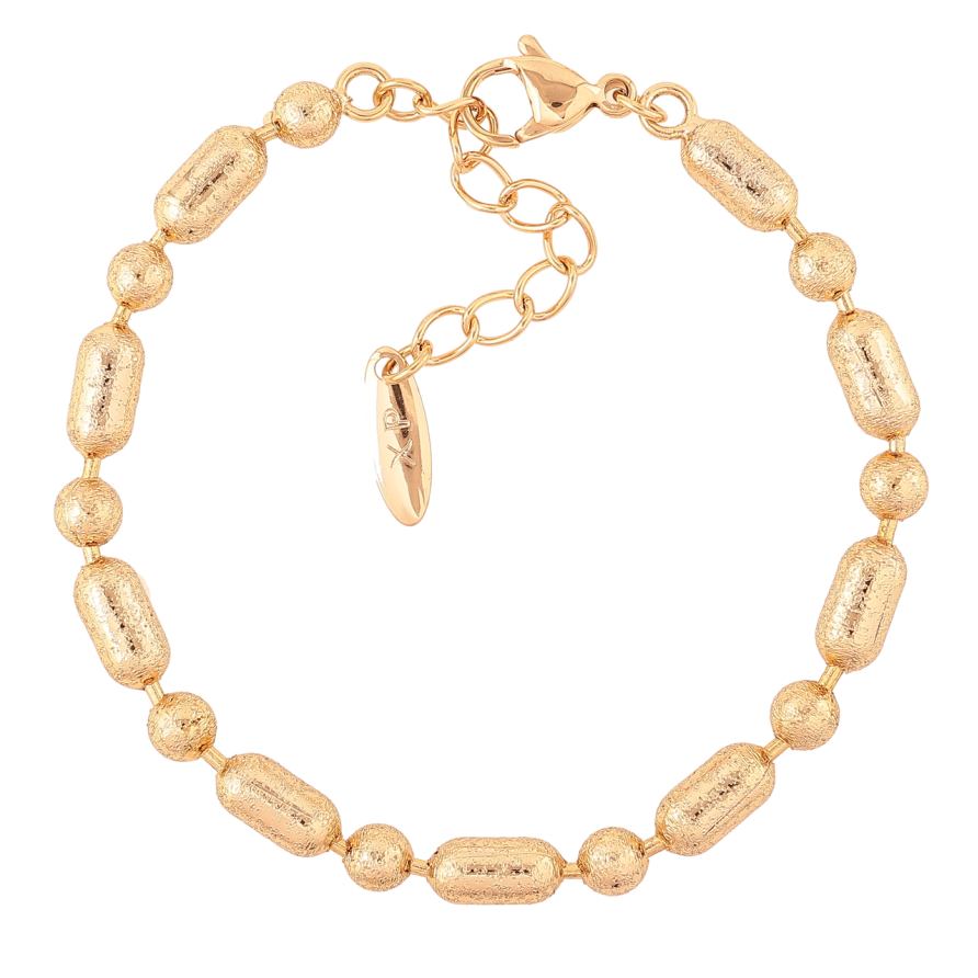 Браслет Xuping Позолота 18K Цепочка Перлина с шагренью длина с доп.цепочка 17-20.5см х 5мм фото №1 Браслет Xuping Позолота 18K Цепочка Перлина с шагренью длина с доп.цепочка 17-20.5см х 5мм фото №1