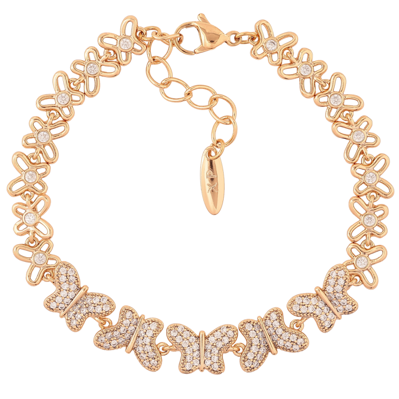 Браслет Xuping Позолота 18K Бабочки длина с доп.цепочка 18-21.5см х 7-9мм фото №1 Браслет Xuping Позолота 18K Бабочки длина с доп.цепочка 18-21.5см х 7-9мм фото №1