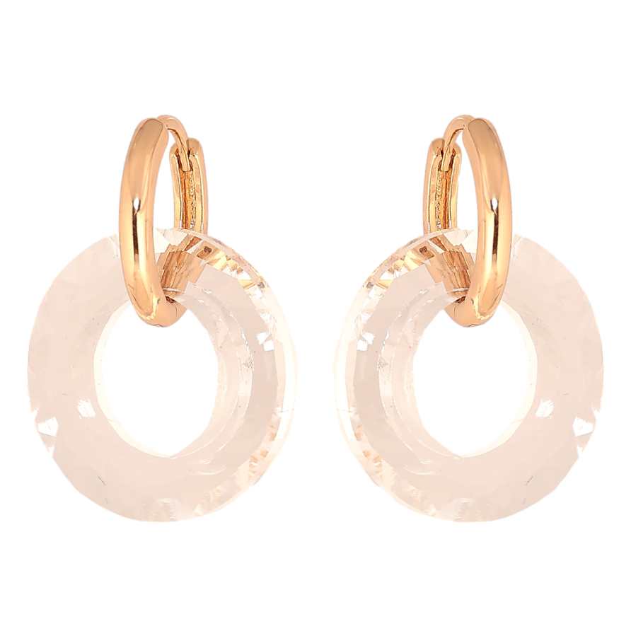 Серьги Xuping Позолота 18K подвески на колечках Кристальные колечки 2 в 1 фото №1 Серьги Xuping Позолота 18K подвески на колечках Кристальные колечки 2 в 1 фото №1