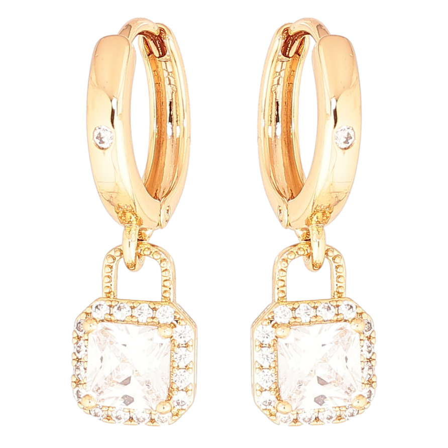 Серьги Xuping Позолота 18K подвески на колечках Кристальные подвески фото №1 Серьги Xuping Позолота 18K подвески на колечках Кристальные подвески фото №1