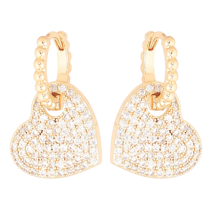 Серьги Xuping Позолота 18K подвески на колечках Сердечки с инкрустацией кристаллами 2 в 1 фото №1 Серьги Xuping Позолота 18K подвески на колечках Сердечки с инкрустацией кристаллами 2 в 1 фото №1