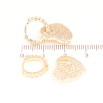 Серьги Xuping Позолота 18K подвески на колечках Сердечки с инкрустацией кристаллами 2 в 1 фото №2 Серьги Xuping Позолота 18K подвески на колечках Сердечки с инкрустацией кристаллами 2 в 1 фото №2