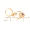 Серьги Xuping Позолота 18K подвески на колечках Глаза с синими кристаллами фото №2 Серьги Xuping Позолота 18K подвески на колечках Глаза с синими кристаллами фото №2