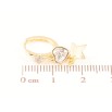 Серьги Xuping Позолота 18K подвески на колечках Звездочки с кристальным сердечком фото №2