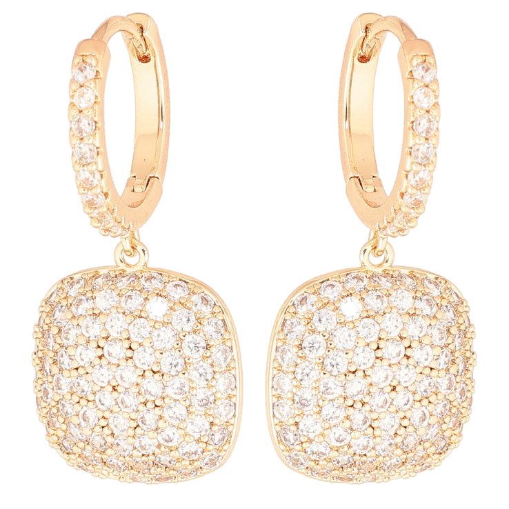 Сережки Xuping Позолота 18K підвіски на колечках «Інкрустація кристалами» фото №20