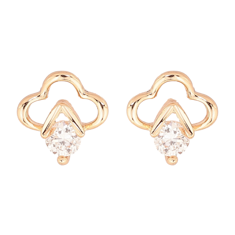 Серьги Xuping M&L Цвет 18K пусеты Узор с кристаллами фото №1