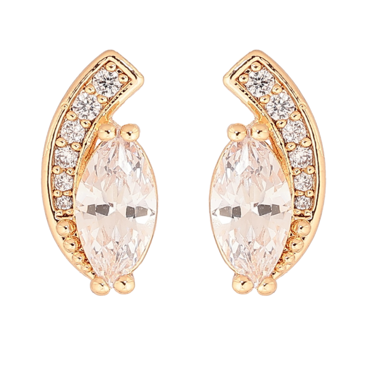 Сережки Xuping M&L Колір 18K пусети Кришталевий візерунок» фото №3