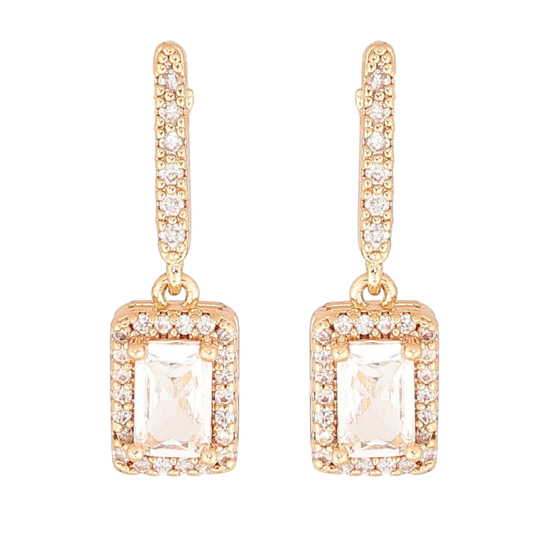 Сережки Xuping M&L Колір 18K пусети Кристальні підвіски» фото №6