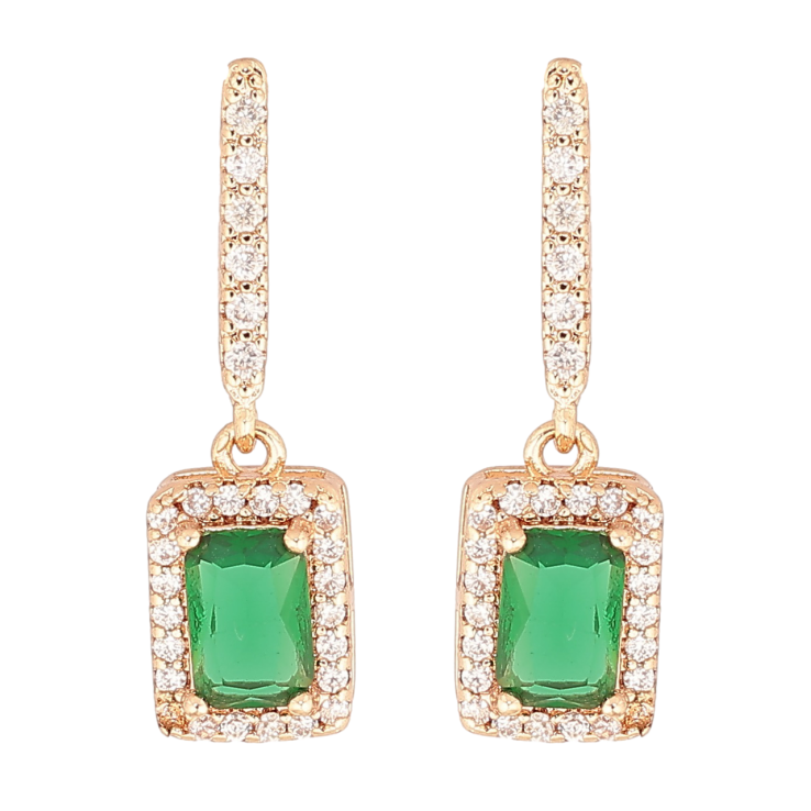 Серьги Xuping M&L Цвет 18K пусеты Кристальные подвески с зеленым кристаллом фото №24 Серьги Xuping M&L Цвет 18K пусеты Кристальные подвески с зеленым кристаллом фото №24