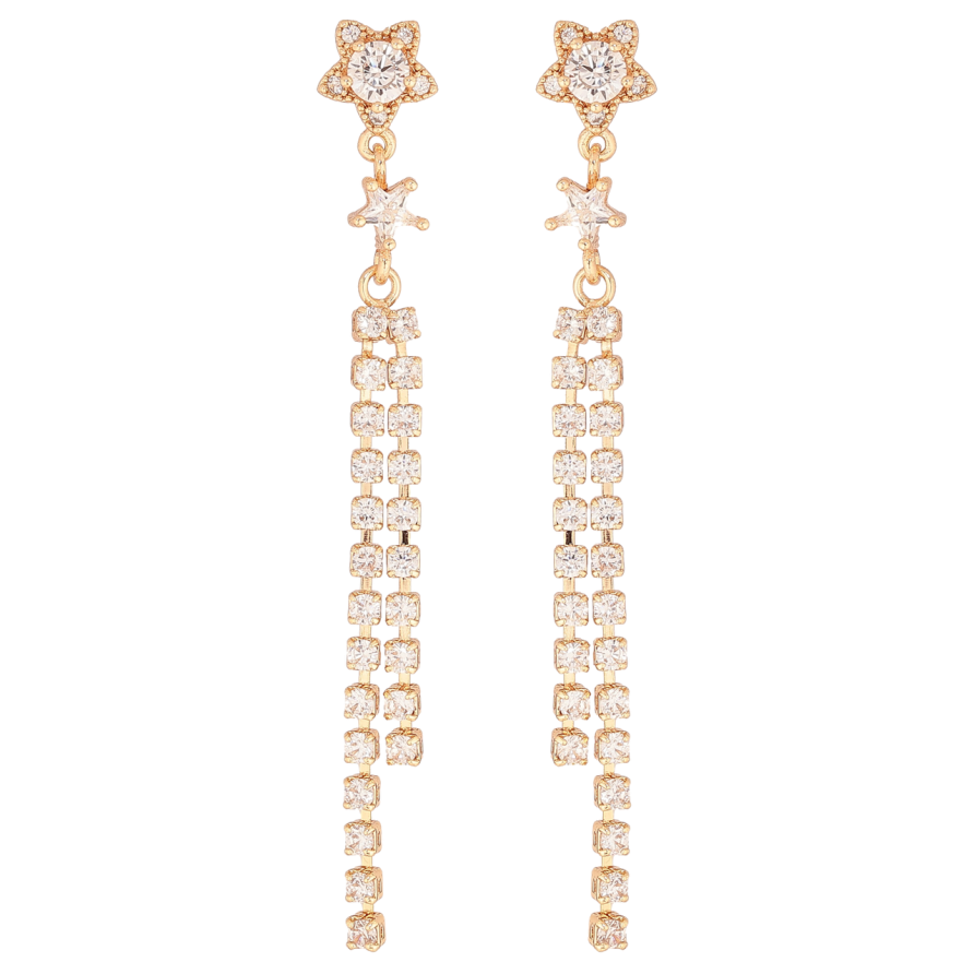 Серьги Xuping M&L Цвет 18K пусеты Кристальные подвески фото №1