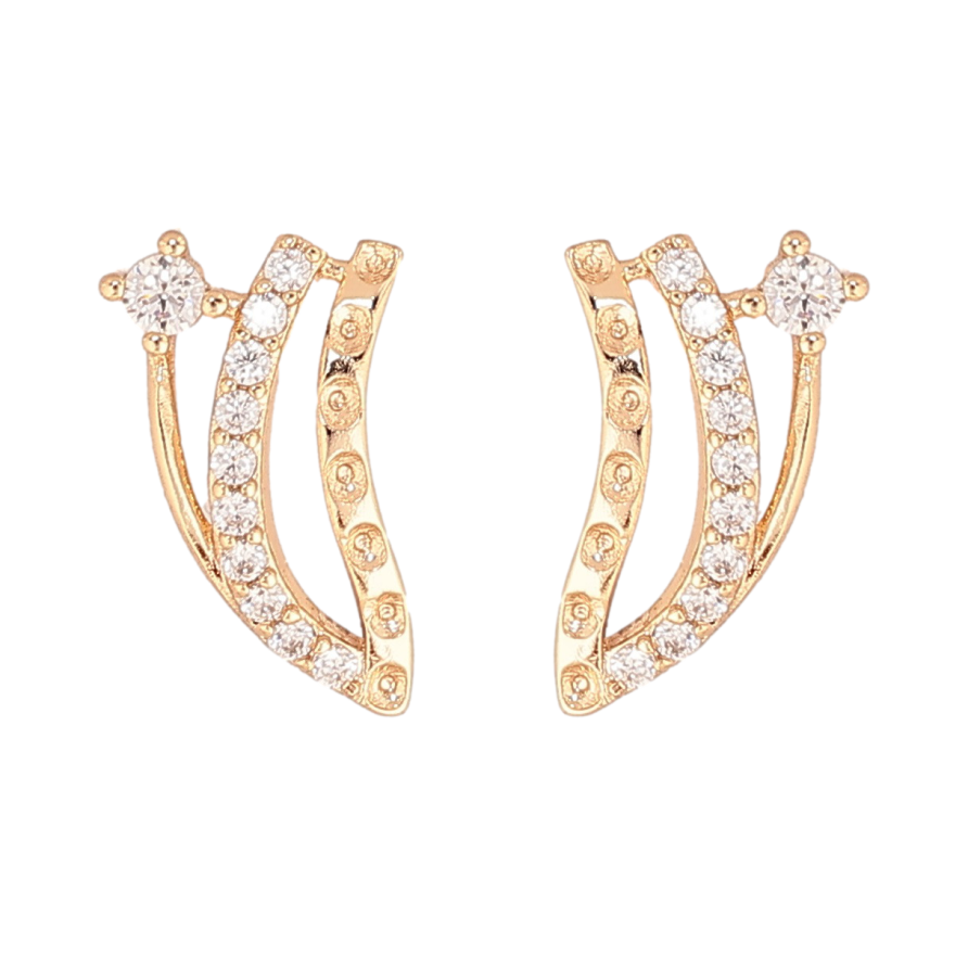 Сережки Xuping M&L Колір 18K пусети Візерунок з кристалами» фото №1 Сережки Xuping M&L Колір 18K пусети Візерунок з кристалами» фото №1