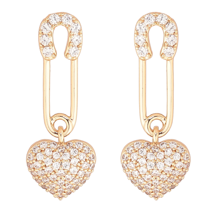 Серьги Xuping M&L Цвет 18K пусеты Булавки с сердечками фото №15