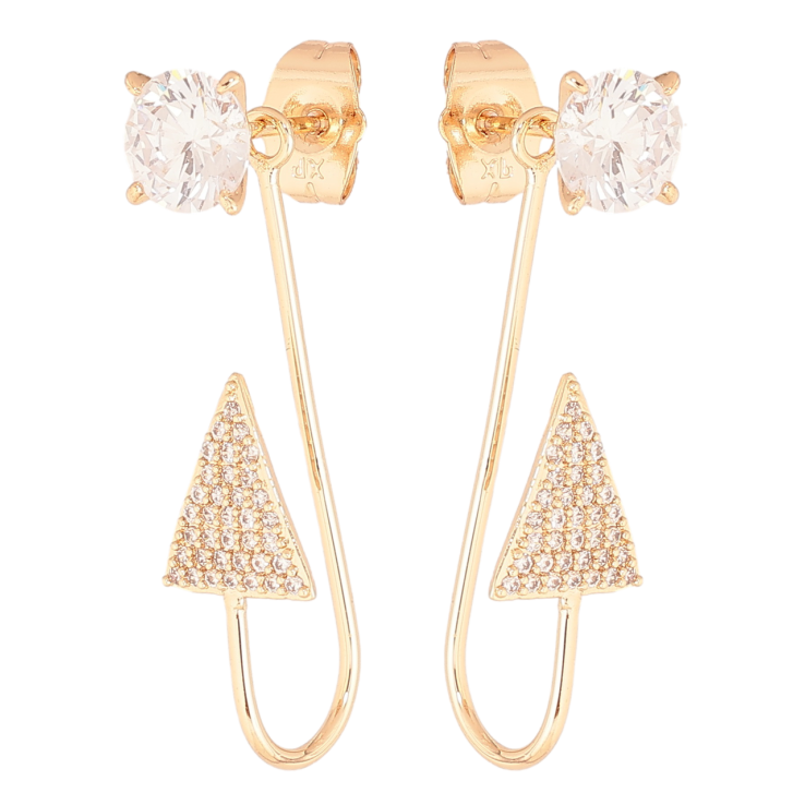 Серьги Xuping M&L Цвет 18K пусеты Кристалл с крючком 2 в 1 фото №9