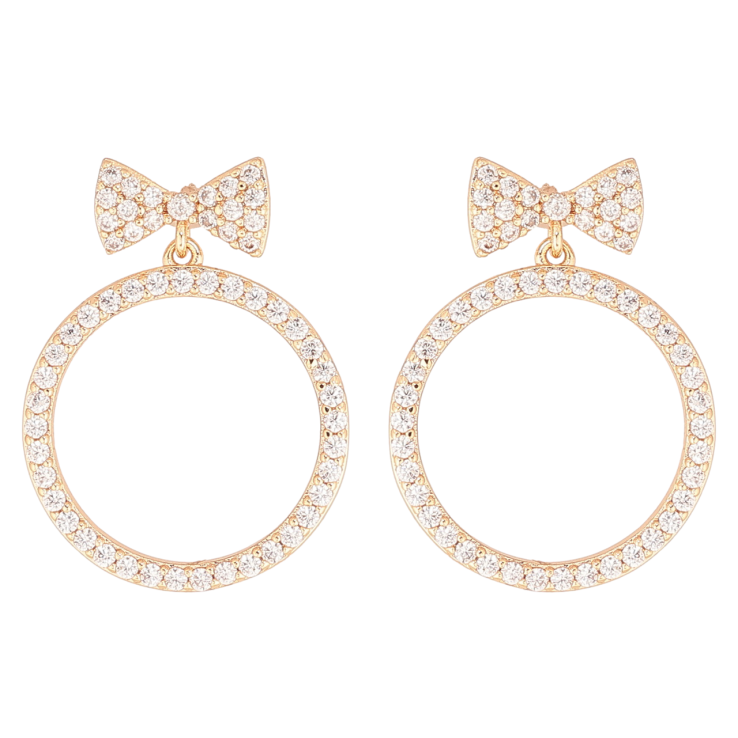 Серьги Xuping M&L Цвет 18K пусеты Кристальные бабочки с колечками фото №6