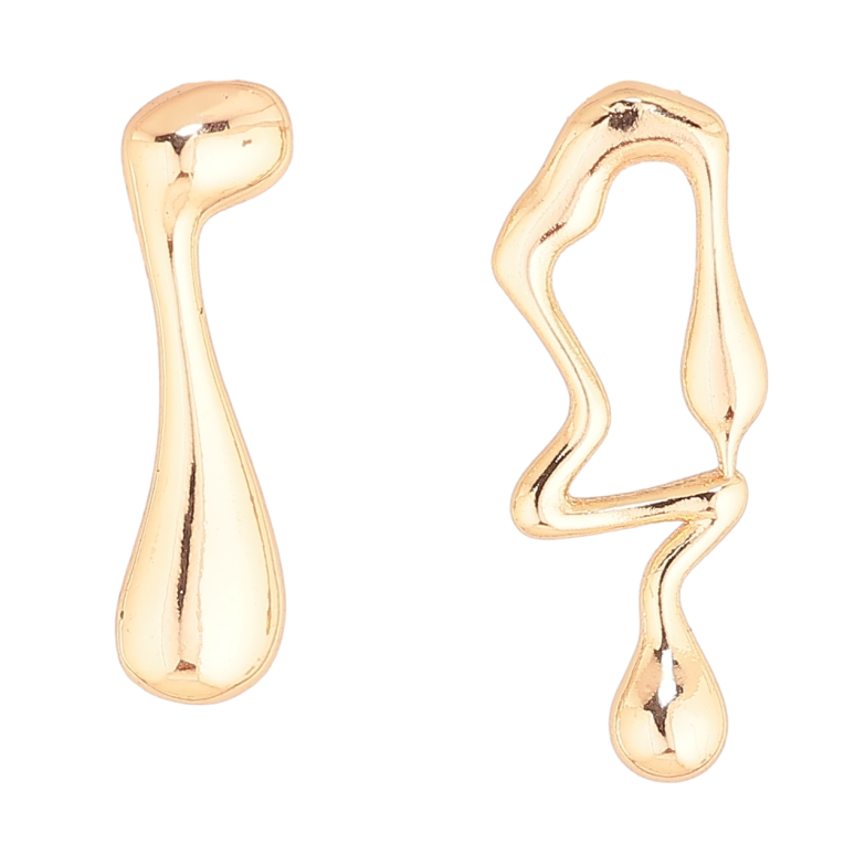 Сережки Xuping M&L Колір 18K пусети «Асиметричні» фото №1 Сережки Xuping M&L Колір 18K пусети «Асиметричні» фото №1