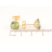 Серьги Xuping M&L Цвет 18K пусеты Зелено-желтые кристаллы 8х8мм фото №2