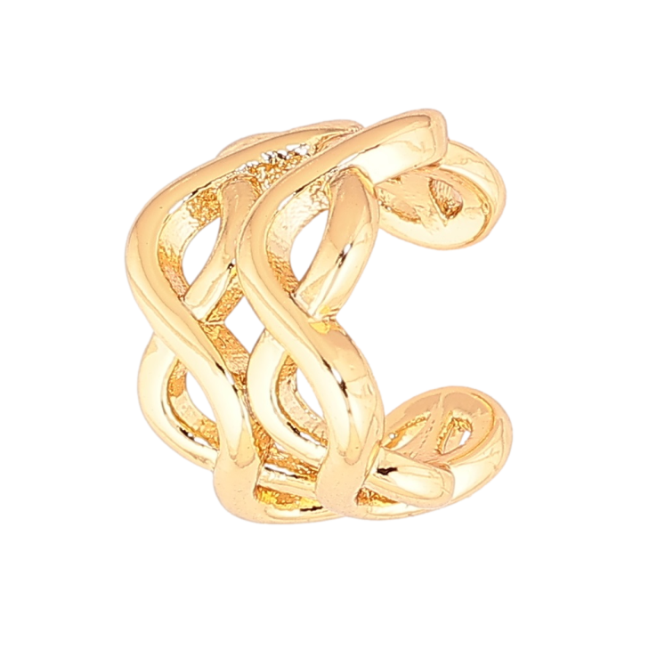 Сережки Xuping Позолота 18K моно-кафа «Декоративний візерунок» (1шт) фото №12