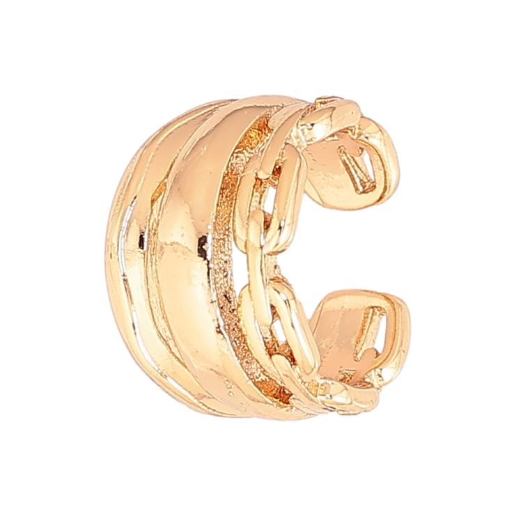 Сережки Xuping Позолота 18K моно-кафа «Декоративний візерунок» (1шт) фото №3