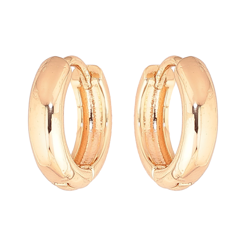 Серьги Xuping M&L Цвет 18K колечки Классика, шир. 4мм ø 14мм фото №1