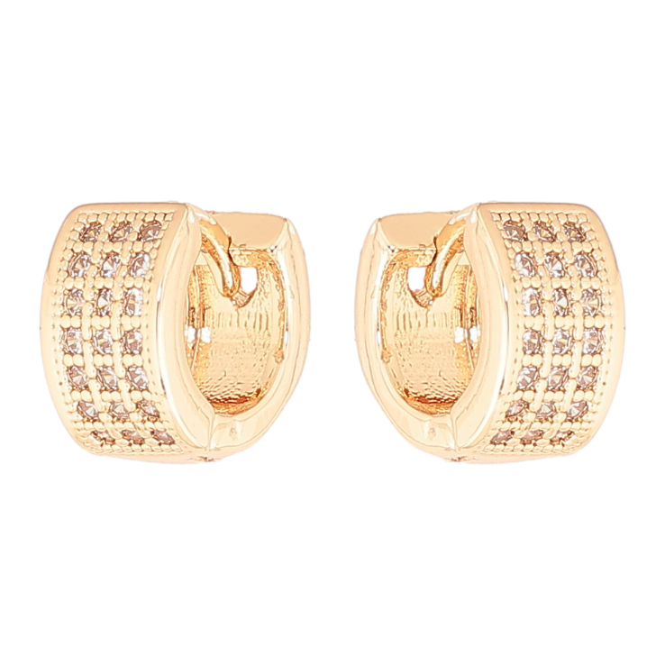 Сережки Xuping M&L Колір 18K колечка «Інкрустація кристалами» фото №4