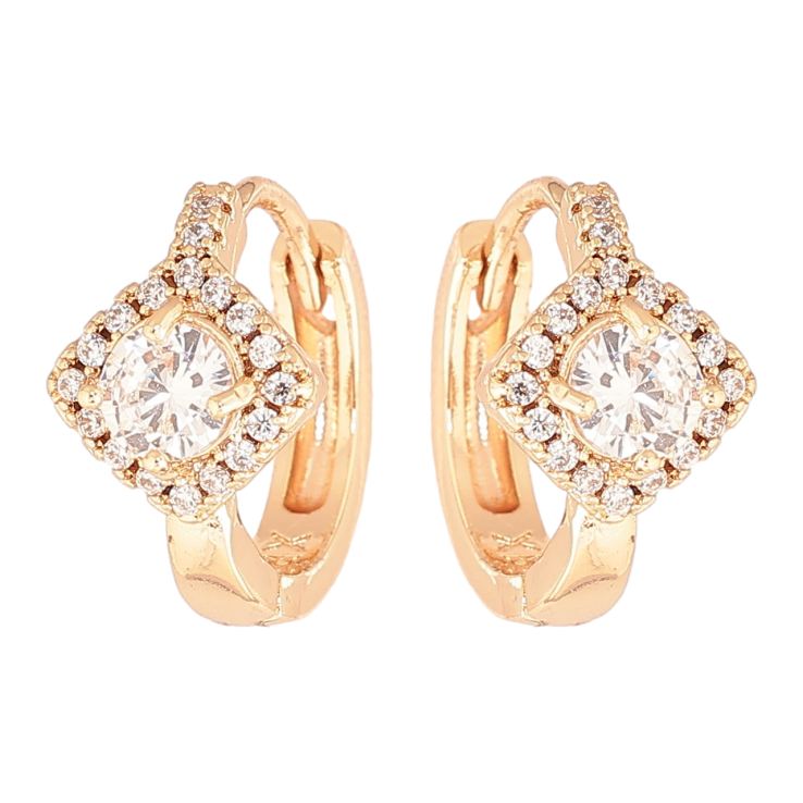 Серьги Xuping M&L Цвет 18K колечки Кристальный блеск фото №17