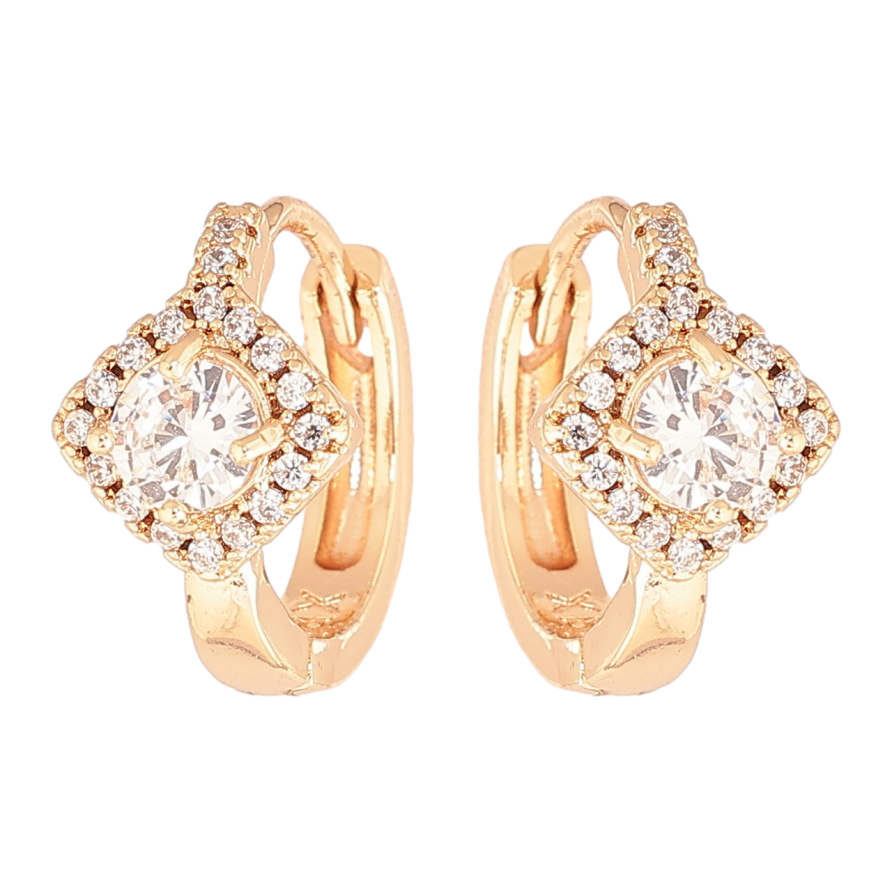 Серьги Xuping M&L Цвет 18K колечки Кристальный блеск фото №1