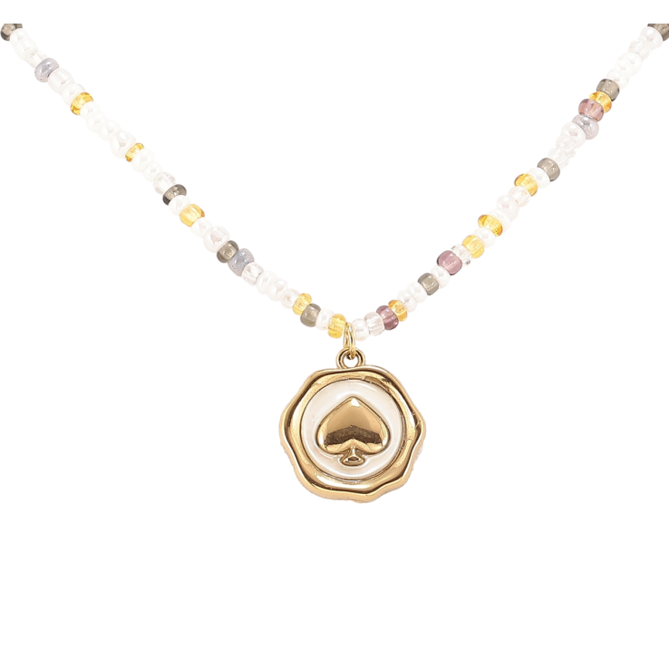 Кулон на цепочке Xuping ТТМ Stainless Steel цвет 14K Нить разноцветного бисера с кулоном длина 42-48см х 3мм фото №10 Кулон на цепочке Xuping ТТМ Stainless Steel цвет 14K Нить разноцветного бисера с кулоном длина 42-48см х 3мм фото №10