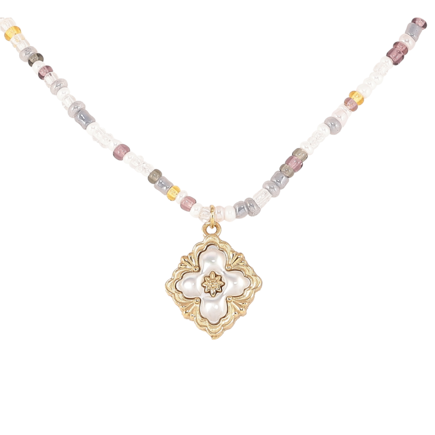 Кулон на ланцюжку Xuping ТТМ Stainless Steel колір 14K «Нитка різнокольорового бісеру з кулоном» довжина 41-47см х 3мм фото №1 Кулон на ланцюжку Xuping ТТМ Stainless Steel колір 14K «Нитка різнокольорового бісеру з кулоном» довжина 41-47см х 3мм фото №1