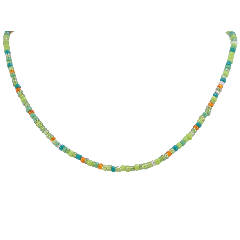 Колье Xuping ТТМ Stainless Steel цвет Родий Нить разноцветного бисера длина 42-47см х 2.5мм фото №1 Колье Xuping ТТМ Stainless Steel цвет Родий Нить разноцветного бисера длина 42-47см х 2.5мм фото №1