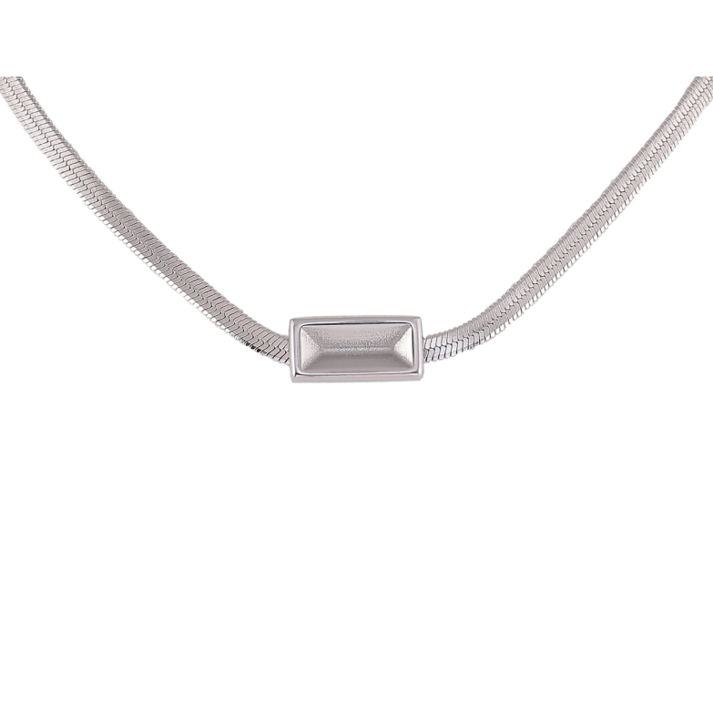 Подвеска на цепочке Xuping ТТМ Stainless Steel цвет Родий Минимализм длина 46-51см х 3мм фото №1 Подвеска на цепочке Xuping ТТМ Stainless Steel цвет Родий Минимализм длина 46-51см х 3мм фото №1