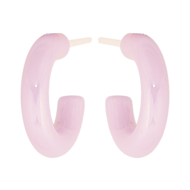 Серьги Xuping TTM Stainless Steel керамика пусеты Сиреневые дуги фото №1