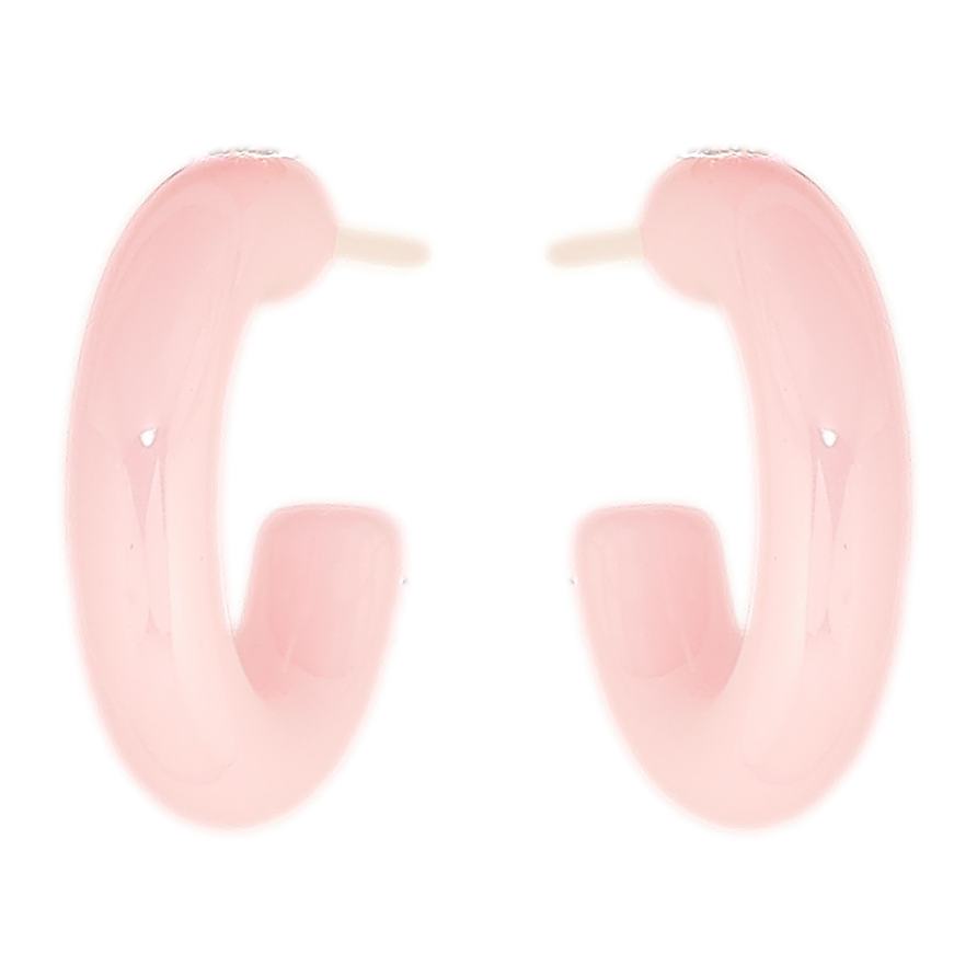 Сережки Xuping TTM Stainless Steel кераміка пусети «Рожеві дуги» фото №1