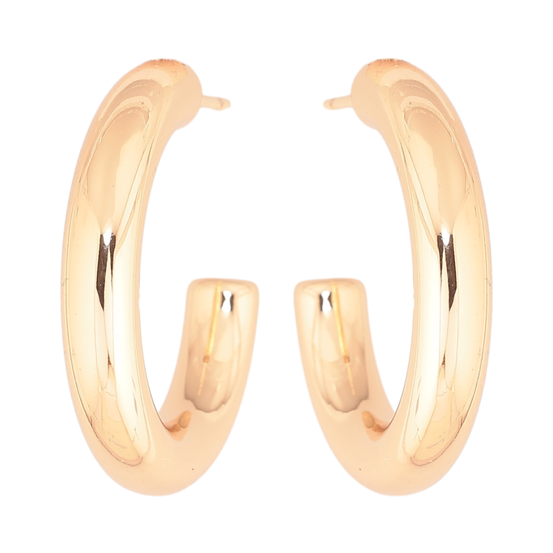 Серьги Xuping Позолота 18K пусеты Дуги ø 3см фото №1