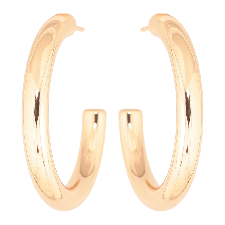 Серьги Xuping Позолота 18K пусеты Дуги ø 4см фото №1