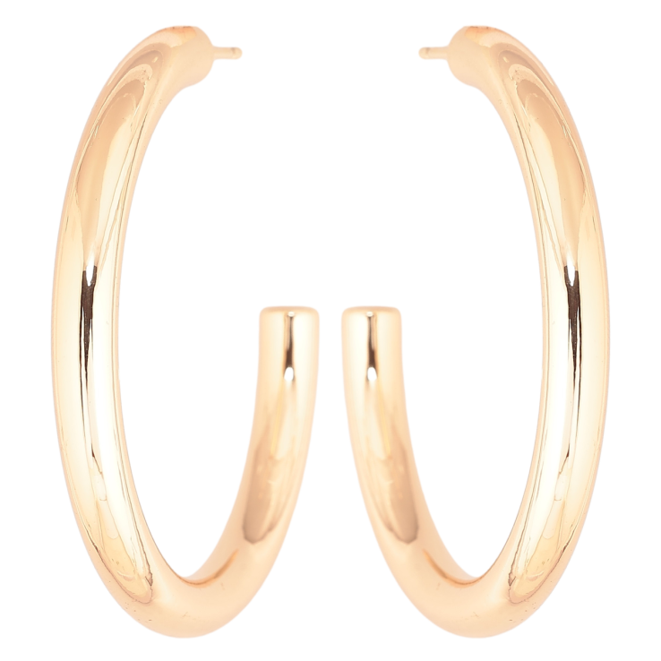 Сережки Xuping Позолота 18K пусети «Дуги» ø 5см фото №2 Сережки Xuping Позолота 18K пусети «Дуги» ø 5см фото №2